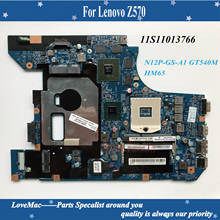 Placa base para portátil Lenovo Z570, 11S11013766, 11013766, PGA989, HM65, N12P-GS-A1, GT540M, DDR3, 100% probado 2024 - compra barato