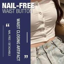 DIY Invisible Adjust Button Metal Jeans Waist Removable Buckle No Nails Waist Button Detachable Button Waist Adjustment Button 2024 - buy cheap