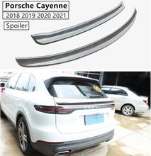 Spoiler de fibra carbono para porsche cayenne 2018 2019 2020 2021 asa spoilers acessórios modificação do carro alta qualidade 2024 - compre barato