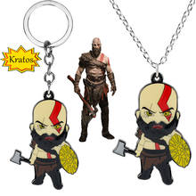 Anime Kratos Figure Keychain Pendant Keyring Online Game God of War III Theme Jewelry Cartoon Kratos Hold Axe Key Chain Gift 2024 - buy cheap