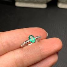 CoLife-anillo de compromiso de Esmeralda para mujer, joyería clásica de Esmeralda Natural de 4x6mm, joyería de plata 925 2024 - compra barato
