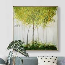 The Green Tree Oil Painting 100% Handpainted Paintings Wall Art Home Decor Picture  Modern Oil Painting On Canvas Beautiful 2024 - buy cheap