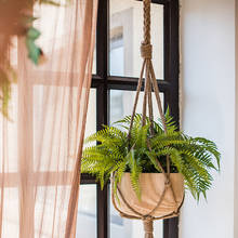 1Pc 770mm/990mm Hanging Rope Macrame Hemp Pot Plant Flower Pot Holder Hanger Home Vertical Garden Balcony Decoration Vertical 2024 - buy cheap