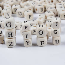 Escolha letras do alfabeto de madeira para bebê, letras do alfabeto e número diy de 10mm com 100 a 200 peças, acessórios para fazer joias 2024 - compre barato
