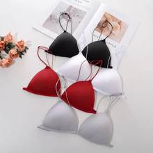 Sutiãs macios sem costura para mulheres, sutiã de alça fina sem fio, fivela frontal, push up, copo triângulo, sutiã, roupa íntima de menina, lingerie sexy 2024 - compre barato