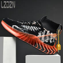 Lzdzn novo hipster sapatos esportes solas suaves basquete casual alta cintura absorção de choque correndo sapato almofada de ar palma cheia 2024 - compre barato