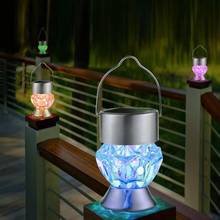 Solar Garden Lights, 1 Pcs Solar Lanterns Lights Rotatable Outdoor Garden Camping Hanging Light LED Diamond Lamp 7 colors Light 2024 - buy cheap