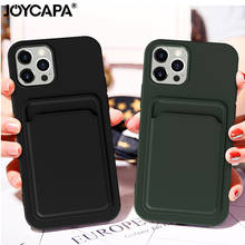 Funda de teléfono con ranura para tarjetas, carcasa de silicona suave y Original a prueba de golpes para iPhone 11, 12 Pro, Max, XS, 12 Mini, XR, X, 8, 7 Plus 2024 - compra barato