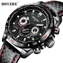 BOYZHE Fashion Luminous Multifunctional Mechanical Watch Sports Style Leather Waterproof Week Calendar Men's Watches Relogio 2024 - buy cheap