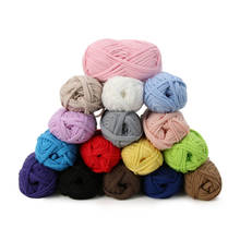 Alfombra tejida de lana de ganchillo, 100g de algodón, tejido a mano, hilo grueso, bufanda de hilo 2024 - compra barato