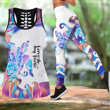 Roupa legging com estampa 3d da tartaruga-marinha, roupa feminina para esportes, yoga, fitness, macio, verão 2024 - compre barato