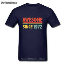 New Arrival Born in 1972 Men's Tshirt Vintage Best Father's Birthday Gift Casual Brand Hombre T-Shirt Classic Print Top T Shirt 2024 - buy cheap