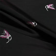 CF866-tela de brocado Jacquard de mariposa, Base negra, Cheongsam/chaqueta para hombre/Textiles para el hogar, tela de estilo chino para costura hecha a mano 2024 - compra barato