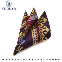 20 Colors Floral Paisley Men's 100% Silk Handkerchief Hanky Man Jacquard Woven Pocket Square 25*25cm Wedding Party Accessories 2024 - buy cheap