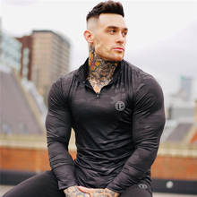 Mens Long Sleeve T Shirt Camouflage Fitness T-shirt Spring Slim Shirts Male Tops Leisure Bodybuilding Long Sleeve Quick-dry Tee 2024 - buy cheap