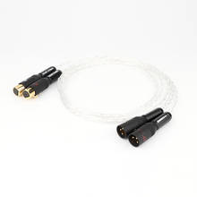 Cable de Audio equilibrado XLR macho a hembra para amplificador, accesorio Chapado en plata de cristal único, 3AG, para reproductor de CD, 1 par 2024 - compra barato