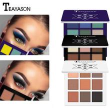 TEAYASON 9 Colors Dish Earth Color Pearlescent Matte Eyeshadow Platte Waterproof Diamond Glitter Eye Shadow Eye Makeup TSLM2 2024 - buy cheap