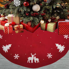 Falda de árbol de Navidad DIY decoración de Navidad árbol falda alfombra decoraciones de Año Nuevo adornos fiesta festiva Supplies122CM 2024 - compra barato