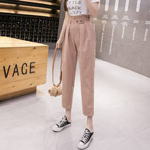 Women Harem Pants 2020 Summer Autumn Fashion Female Solid Elastic Waist Loose Trousers Casual Cargo Pant Streetwear Ankle-length 2024 - buy cheap