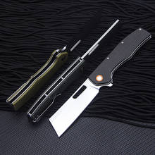 Cuchillo plegable de bolsillo con mango de lino D2, herramienta de utilidad para supervivencia y caza 2024 - compra barato