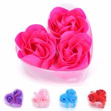 3Pcs Artificial Scented Rose Petal Gift Box Bath Body Soap Flower Gift Wedding Party Favor 2024 - buy cheap