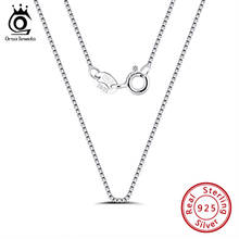 ORSA JEWELS Exquisite Slim 1mm Box Chain Necklace 925 Silver Necklace 40cm 45cm 50cm 55m 60cm Jewelry Gift Wholesale OSC32 2024 - buy cheap