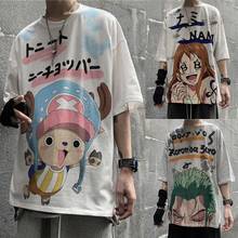 Disfraces de Anime de One Piece para hombre y mujer, camiseta de manga corta para amantes de Luffy Chopper, ropa de moda para regalo, novedad de verano 2024 - compra barato