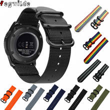 22 мм ремешок Nato для Samsung Galaxy watch 46 мм Gear S3 Frontier active 2 наручный браслет ремешок для часов huawei watch Gt 2/2e 2024 - купить недорого