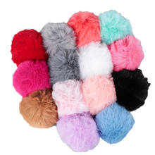 1PC Multicolor Faux Rabbit Fur Ball Plush Fluffy Pompom Key Chain Accessories Apparel Supplies Bag Car Pendant Apparel DIY Craft 2024 - buy cheap