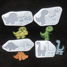 Molde de resina decorativo transparente, formas de silicone para artesanato diy com diversos esqueletos de dinossauro moldes de resina epóxi para joias 2024 - compre barato