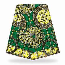 Tecido africano estampado com cera real, ankara real, 6 jardas, algodão, ankara, austrália, cera real para costura, vestidos africanos tx05 2024 - compre barato