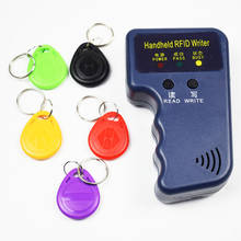 Handheld 125KHz  RFID Copier Writer Duplicator Programmer Reader+5 Pcs EM4305 T5577 Rewritable Keyfobs Tags +5pcs T5577 Card 2024 - buy cheap