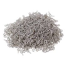 1000pcs Metal Mini Screw Eye Pins for Furniture Hardware 0.4# Silver 10mm Length 2024 - buy cheap