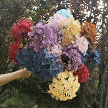 Hortensia de plástico de 3 cabezales, flores falsas, decoración para fiesta de boda, bunches de flores artificiales, rama de arreglo floral 2024 - compra barato