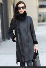 Abrigo de piel de lujo con doble cara para mujer, chaqueta de lana Natural, rompevientos, MY4550 2024 - compra barato
