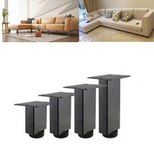 Patas de Metal ajustables para muebles, soporte de soporte medio de carga, tubo cuadrado, elevador de cama, pata de mesa, 4 Uds. 2024 - compra barato
