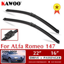 KAWOO-escobillas de limpiaparabrisas para coche, accesorios de estilismo para Alfa Romeo 147, 22 "+ 16", 2005, 2006, 2007, 2008, 2009 2024 - compra barato