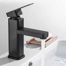 1PC Brushed Nickel Stainless Steel Modern Bathroom Basin Sink Taps Mixer Tap Single Lever Mono Brass Tap Hot & Cold Black Faucet 2024 - buy cheap