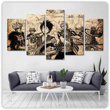 High Quality Canvas Print One Piece Painting 5 Panel Artistic Characters Picture Framework Anime Poster Home Decorative Wall Art 2024 - buy cheap