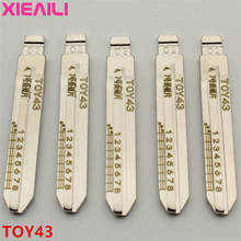 XIEAILI 50Pcs NO.3 TOY43 Engraved Line Key Blade Blank Scale Shearing Teeth Uncut Key Blade For Toyota  S311 2024 - buy cheap