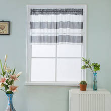 Cortinas de tule bordadas brancas e modernas, para sala de estar, quarto, cortinas extra largas e curtas, tratamento de janela, cozinha 2024 - compre barato