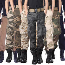 Pantalones militares de Camuflaje para hombre, pantalón holgado de algodón, estilo militar, informal, Hip Hop, Camuflaje, 2021 2024 - compra barato