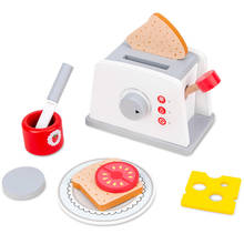 Kids Wooden Pretend Play Sets Pretend Toasters Bread Maker Coffee Machine Game Children's Toy Mixer Kitchen Educational Toy Gift 2024 - buy cheap