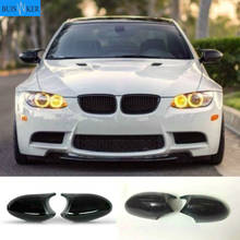 Carbon Side Wing Mirror Cover For BMW 1 3 Series E82 E88 2007 ~2009 E90 E87 E91 E93 E81 E92 high quality black Rear-View Caps 2024 - buy cheap