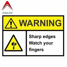 Aliauto Warning Car Sticker Sharp Edges Watch Your Fingers Decal Accessories PVC for Toyota Opel Seat VW Nissan Suzuki,14cm*9cm 2024 - buy cheap