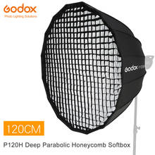 Godox p120h 120cm placa de favo de mel profunda parológica softbox bowens + uma grade para p120 acessórios de fotografia 2024 - compre barato