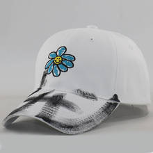 Gorra de béisbol con estampado de grafiti para hombre y mujer, gorro con bordado de flores y sol, estilo hip hop, snapback, novedad 2024 - compra barato