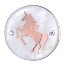 Vocheng-botones a presión de jengibre de Color rosa para mujer, amuletos con forma de corazón, caballo, gatito, elefante, cierre Snap, joyería a presión, VN-2108, 18 mm 2024 - compra barato