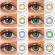 [Большая распродажа! 】 Цветные контактные линзы ed для глаз ежегодного использования цветные контактные линзы 1 пара контактов глаз с цветными зелеными и серыми линзами 2022 - купить недорого