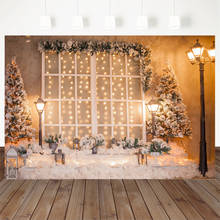 Árvore de natal fundo decorativo lareira meias presente janela parede branca do vintage fundo da fotografia para estúdio foto 2024 - compre barato
